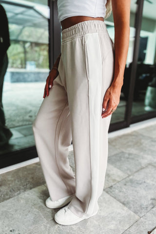 Luxe Mocha Cream Striped Pants - Simply Me Boutique