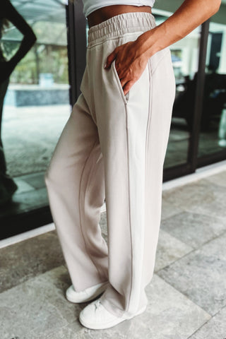 Luxe Mocha Cream Striped Pants - Simply Me Boutique