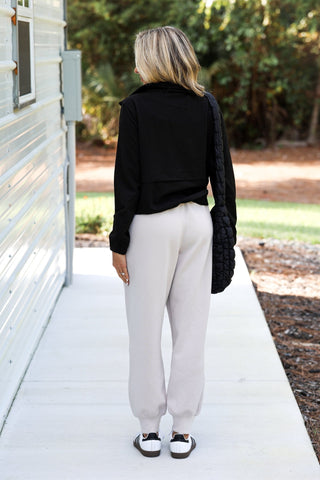 Luxe Scuba Mocha Cream Drawstring Joggers - Simply Me Boutique