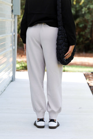 Luxe Scuba Mocha Cream Drawstring Joggers - Simply Me Boutique