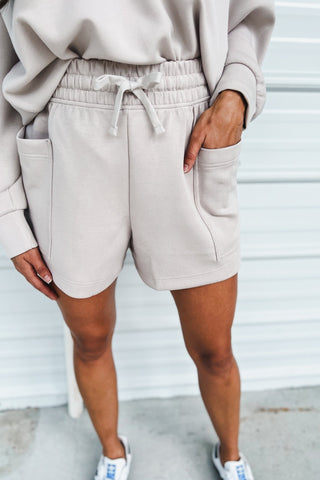 Luxe Scuba Mocha Cream Shorts - Simply Me Boutique