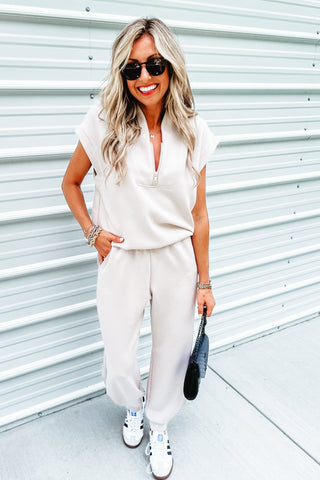 Luxe Scuba Mocha Cream Top - Simply Me Boutique