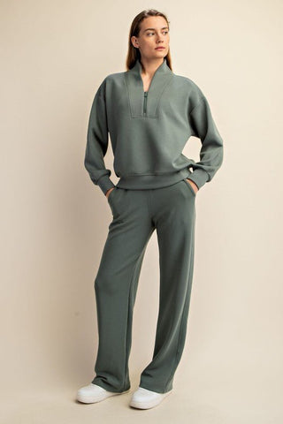 Luxe Scuba Straight Pants 2 COLORS! - Simply Me Boutique