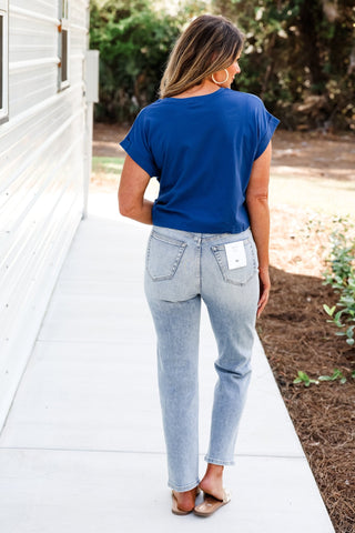 Made for Comfort Light Navy Crop Top - Simply Me Boutique