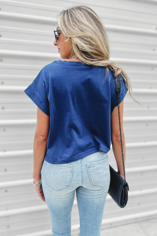 Made for Comfort Light Navy Crop Top - Simply Me Boutique