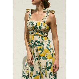 Main Squeeze Lemon Tie Maxi Dress - Simply Me Boutique