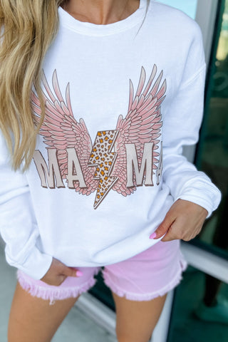 Mama Leopard Lightning Graphic Sweatshirt - Simply Me Boutique