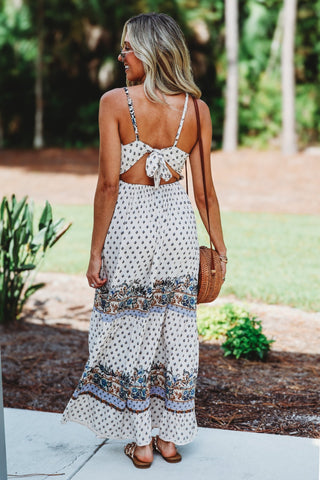 Meadow Romance Tie Back Maxi Dress - Simply Me Boutique