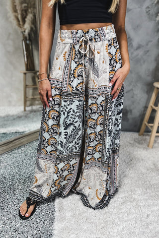 Meadow Song Boho Wide Leg Pants - Simply Me Boutique