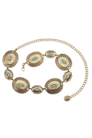 Medallion Western Chain Belt 2 COLORS - Simply Me Boutique