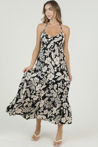 Midnight in Maui Halter Maxi Dress - Simply Me Boutique