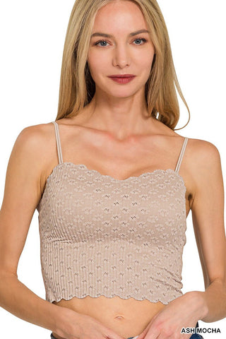 Midnight Muse Ash Mocha Cropped Bralette Top - Simply Me Boutique