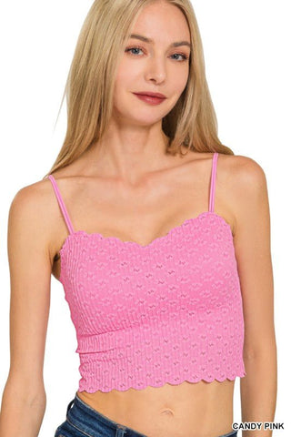 Midnight Muse Pink Cropped Bralette Top - Simply Me Boutique