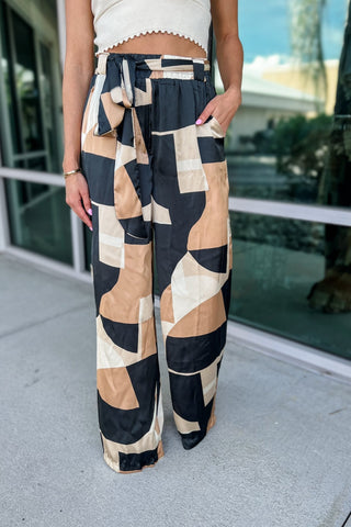 Midnight Taupe Wide Leg Pants - Simply Me Boutique