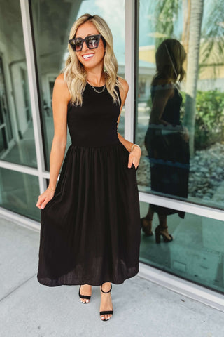 Midnight Vibes Midi Dress - Simply Me Boutique