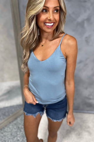 Modern Basic Double Layered V Neck Cami 5 COLORS! - Simply Me Boutique