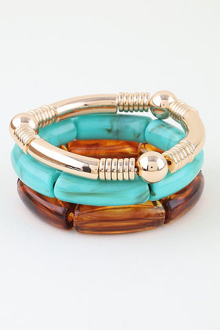 Multi Marble Tube Bracelets - Simply Me Boutique