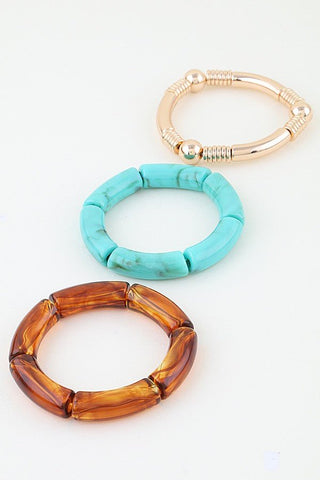 Multi Marble Tube Bracelets - Simply Me Boutique