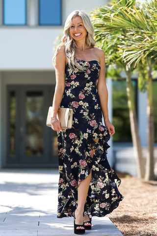My Darling Asymmetrical Hem Maxi Dress - Simply Me Boutique