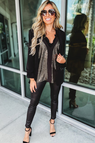 My Myself and I Faux Leather Leggings - Simply Me Boutique