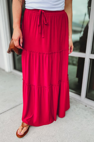 My Point of View Tiered Maxi Skirt - Simply Me Boutique