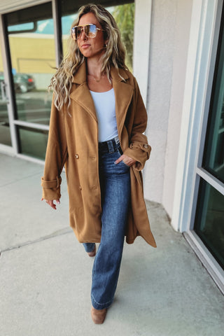 My Side of Town Oversized Belted Coat - Simply Me Boutique