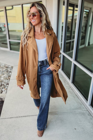 My Side of Town Oversized Belted Coat - Simply Me Boutique