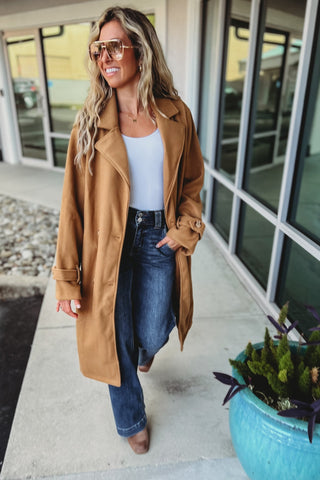 My Side of Town Oversized Belted Coat - Simply Me Boutique