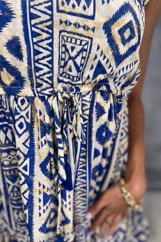 Mystic Mirage Blue Tiered Dress - Simply Me Boutique