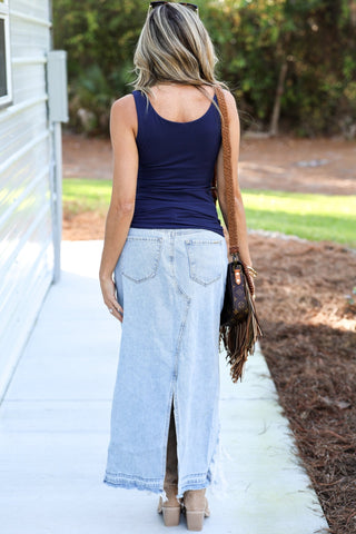 Navy Butter Soft Tank Top - Simply Me Boutique