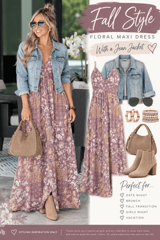 Neutral Blooms Maxi Dress - Simply Me Boutique
