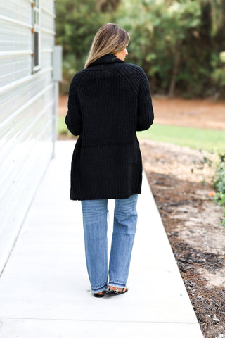 No Place Like Home Black Cardigan - Simply Me Boutique