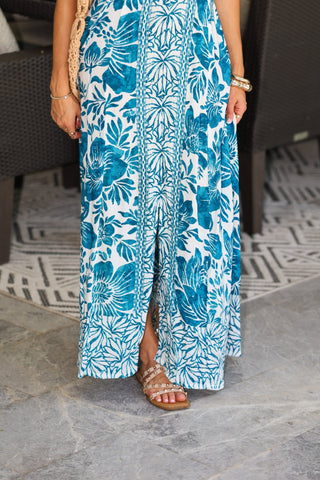 Ocean Mist Halter Maxi Dress - Simply Me Boutique