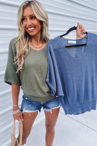 Off Hours Dolman Sleeve Olive Top - Simply Me Boutique