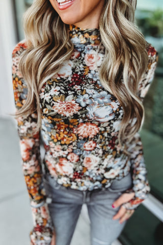 On My Mind Mesh Floral Top - Simply Me Boutique