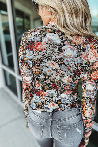 On My Mind Mesh Floral Top - Simply Me Boutique