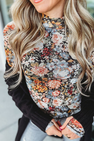 On My Mind Mesh Floral Top - Simply Me Boutique