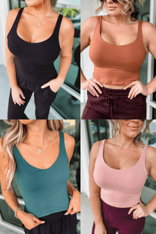 On the Horizon Yoga Cropped Tank 9 colors! - Simply Me Boutique