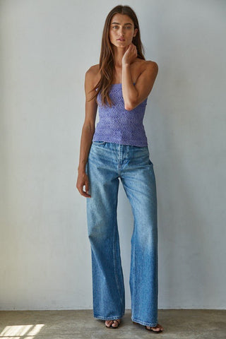 (ONE SIZE) The Naples Tube Top (Blue Iris) - Simply Me Boutique