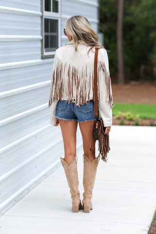 Outlaw Energy Fringe Suede Jacket - Simply Me Boutique