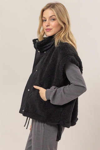 Oversized Sherpa Vest - Simply Me Boutique