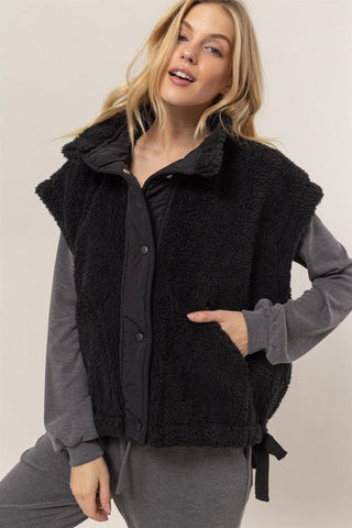 Oversized Sherpa Vest - Simply Me Boutique