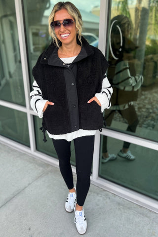 Oversized Sherpa Vest - Simply Me Boutique