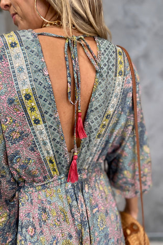 Painted Meadow Butterfly Sleeve Maxi Dress - Simply Me Boutique