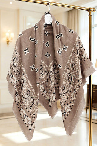 Paisley Square Scarf Shawl - Simply Me Boutique