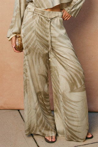 Palm Cove Wide Leg Loop Belt Pants - Simply Me Boutique