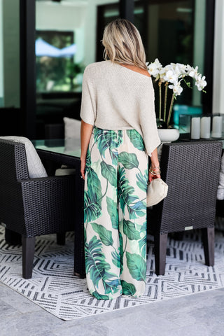 Palm Retreat Wide Leg Pants - Simply Me Boutique