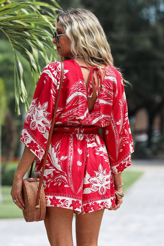 Palm Springs Romper (RED) - Simply Me Boutique