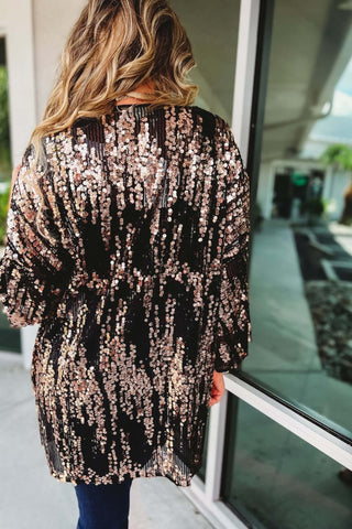 Party Like a Rockstar Black Sequin Cardigan - Simply Me Boutique