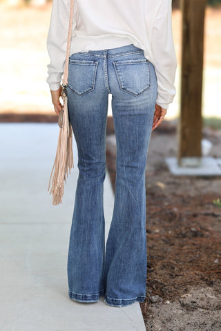 Petra153 Ashton Flare Jeans (Med Wash) - Simply Me Boutique
